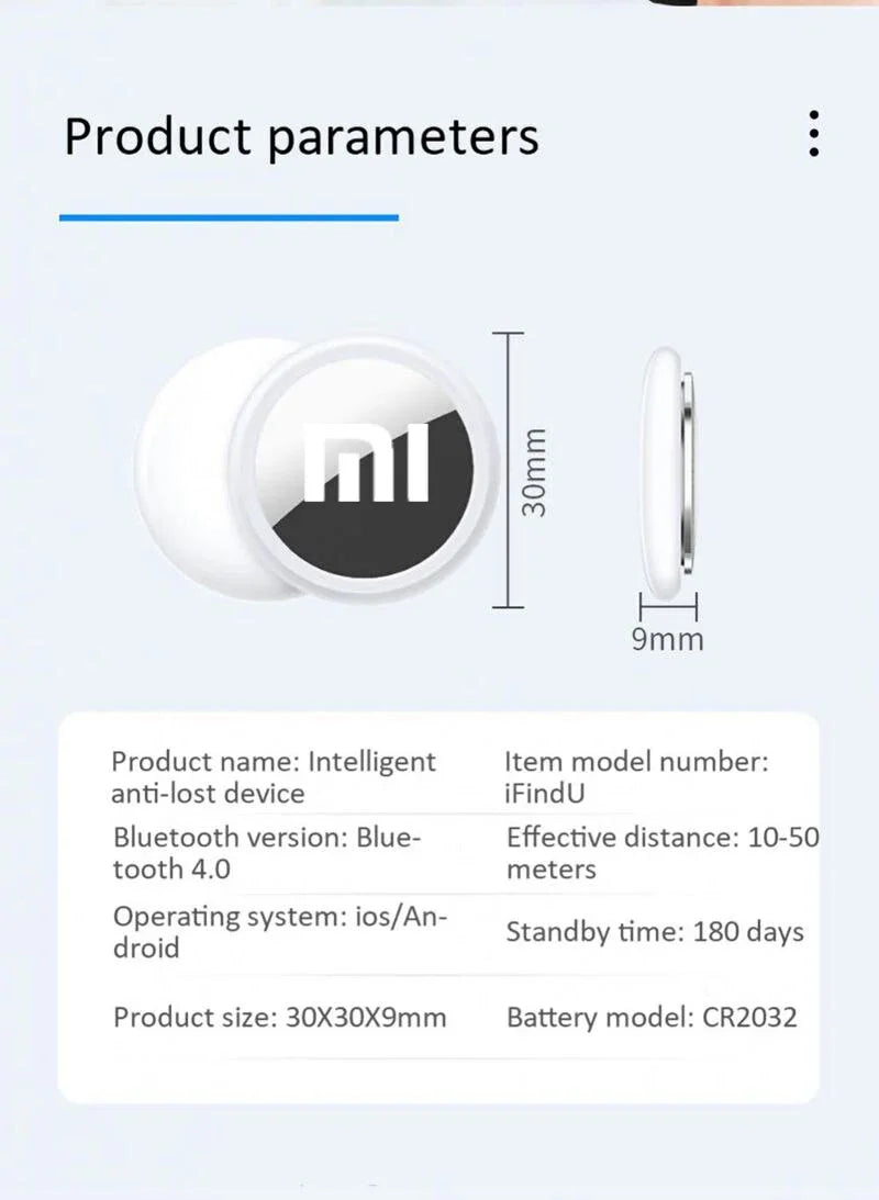 Mini Bluetooth 5.0 Tracker Antilost Device round Pet Kids Bag Wallet Tracking Smart Finder Locator Air Tag Smart Home