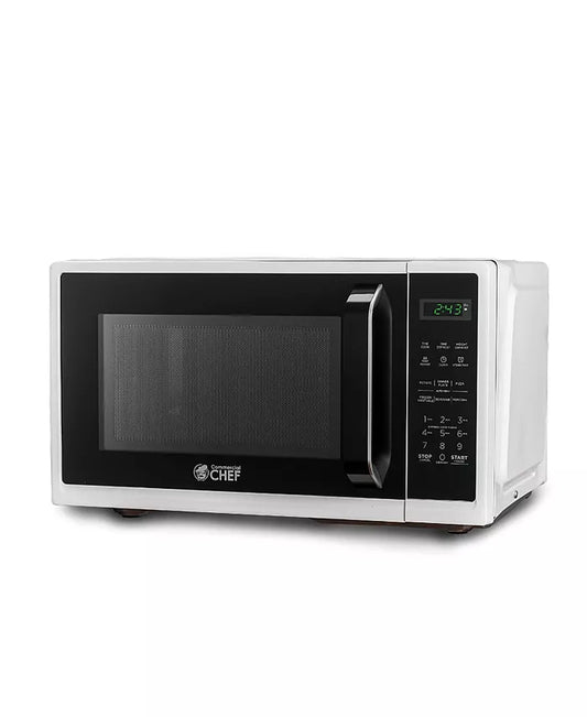 0.9 Cubic Feet White Counter Top Microwave with 10 Power Levels