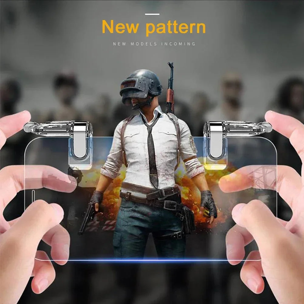K03 Mobile Phone Game Trigger Finger Aim Shooting Free Fire L1R1 ABS Key Button Gaming Joystick Controller for IOS Android PUBG