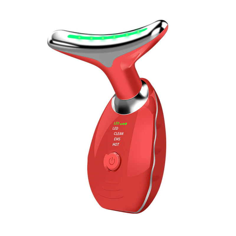 Wavy Chic Beauty Facial Massager, 7 Color Wavy Acne Beauty Microcurrent Facial Device Skin Firming for Face Neck Beauty Device