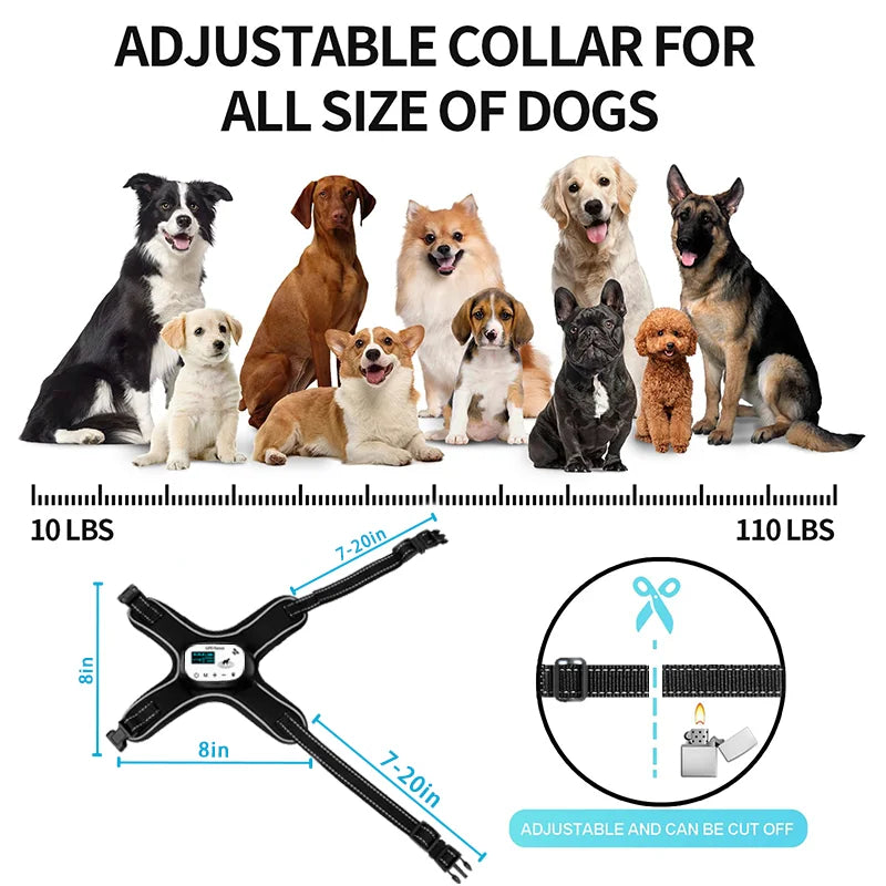 Advanced 5000Ft Wireless Electronic Dog Fence with GPS Technology and Adjustable Reflective Rechargeable Harness
