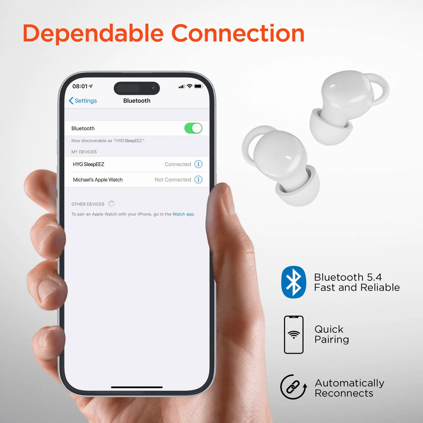 Hypergear Sleepeez Mini Noise-Blocking True Wireless Earbuds for Sleeping