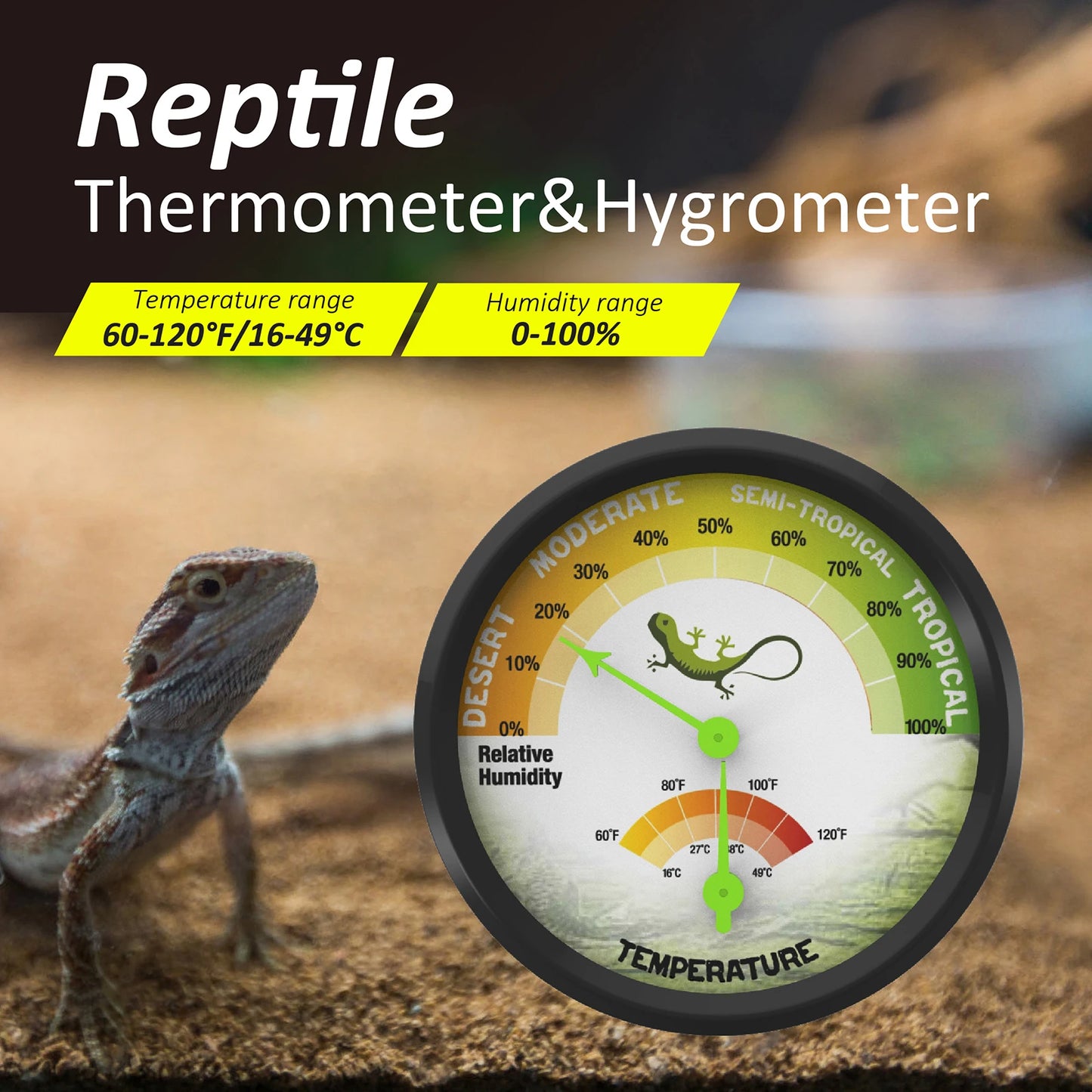1PCS High Accurately Digital Hygrometers, Indoor and Outdoor Hygrometers, Thermometers for Greenhouses and Reptiles