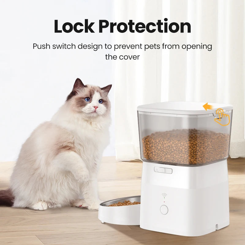 Dog Feeder Automatic Smart Pet Food Dispenser for Pets Dog Kibble Dispenser with WIFI Remote Control Dog Feeding Supplies