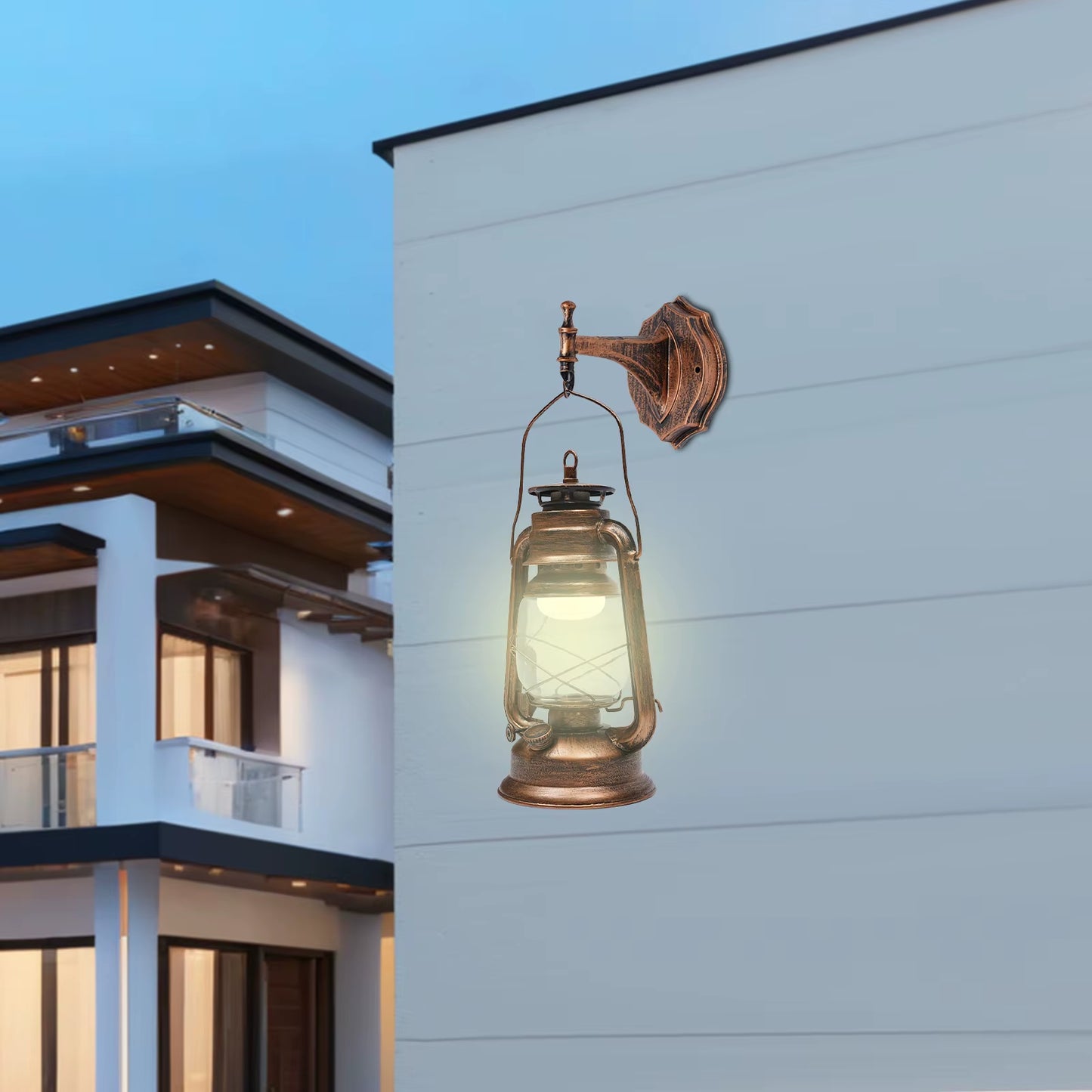 Wall Light Outdoor Outdoor Lamp Antique Hanging Outdoor Lanterns Suitable for Indoor and Outdoor Lighting Yards Facades Bronze