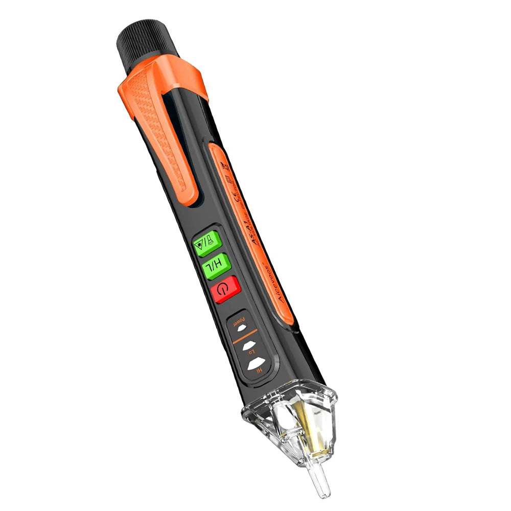 Non-Contact Voltage Detector Electrical Pen AC Voltage Tester Smart Breakpoint Finder 12-1000V Buzzer Alarm with Flashlight