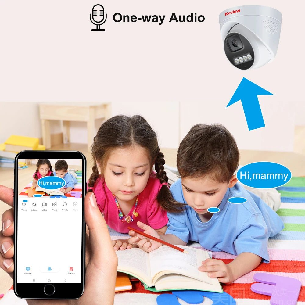 4K 8MP POE IP Camera Audio H.265 POE/NOT POE Onvif Wide Angle 2.8Mm AI Color Night Vision Home CCTV Video Surveillance Security