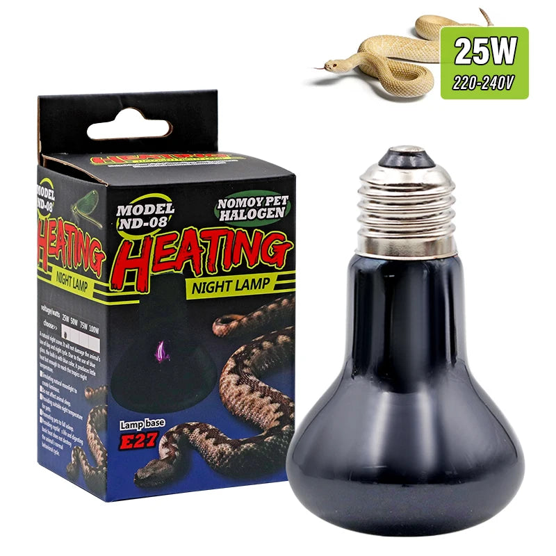 Pet Heating Lamp E27 Night Lamp for Amphibian Snake Lamp Heat Reptile Bulb UV Light 100W AC220-240V