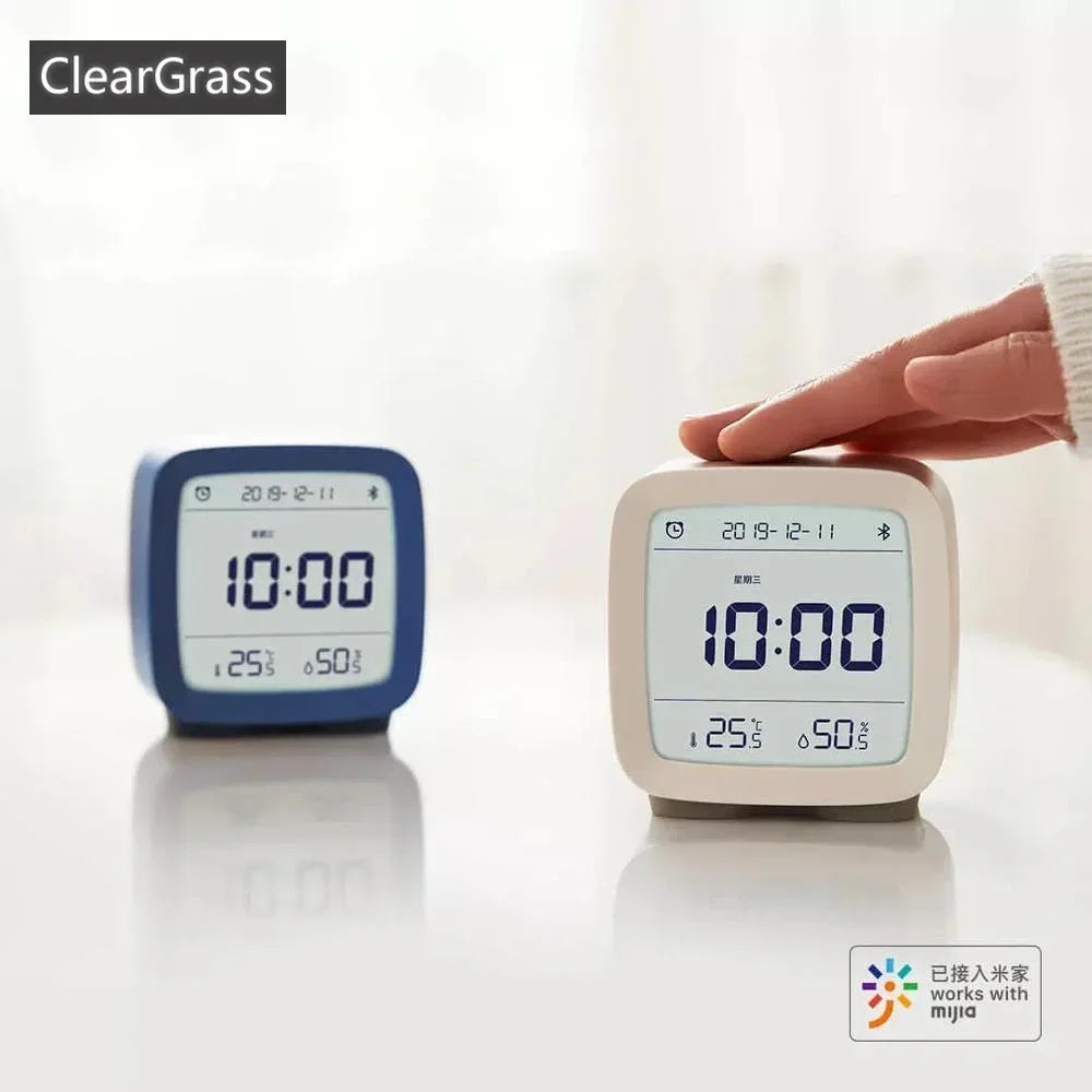 Cleargrass Bluetooth Smart Alarm Clock Temperature Humidity Display LCD Screen Adjust Night Light for Mihome APP