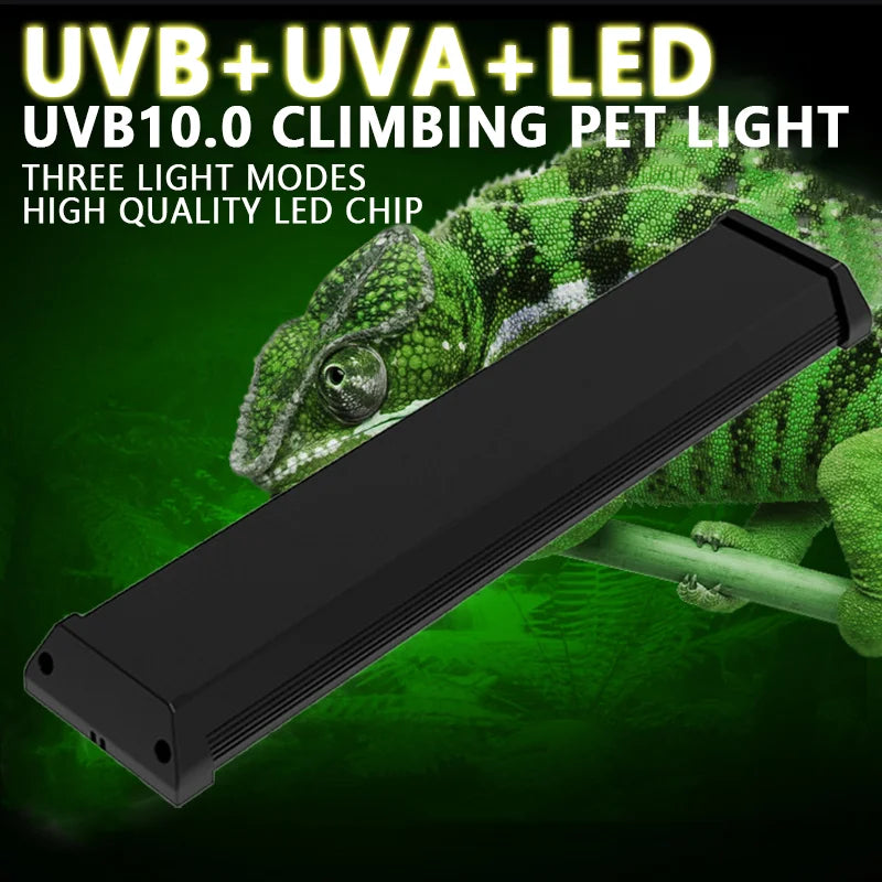 UVA+UVB Reptile Lamp Full Spectrum LED Light Lizard Supplies Turtle Sunbathe Heat Lamp Amphibians Supplement Calcium Light 4-12W