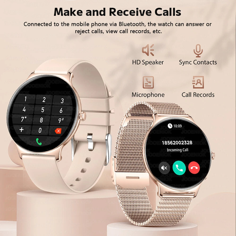 New Ultra Thin Smart Watch Women Screen Always Display Time Sports Bracelet Bluetooth Call Fashion Smartwatch