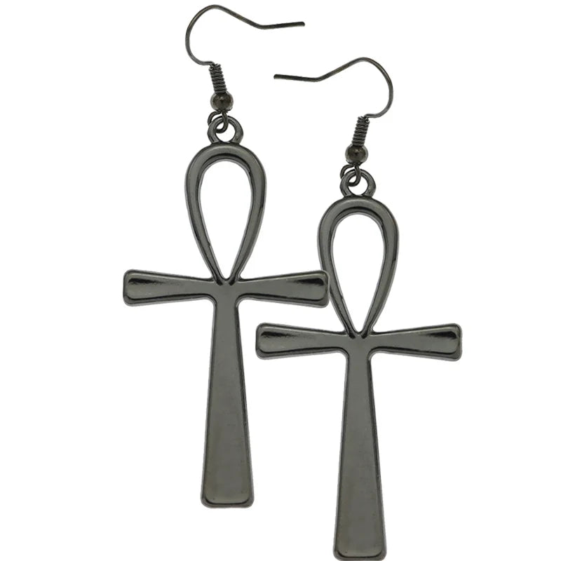 Vintage Egyptian Life Big Ankh Cross Pendant Long Chain Choker Necklace Jewelry Fashion Unisex Accessories Dropshipping
