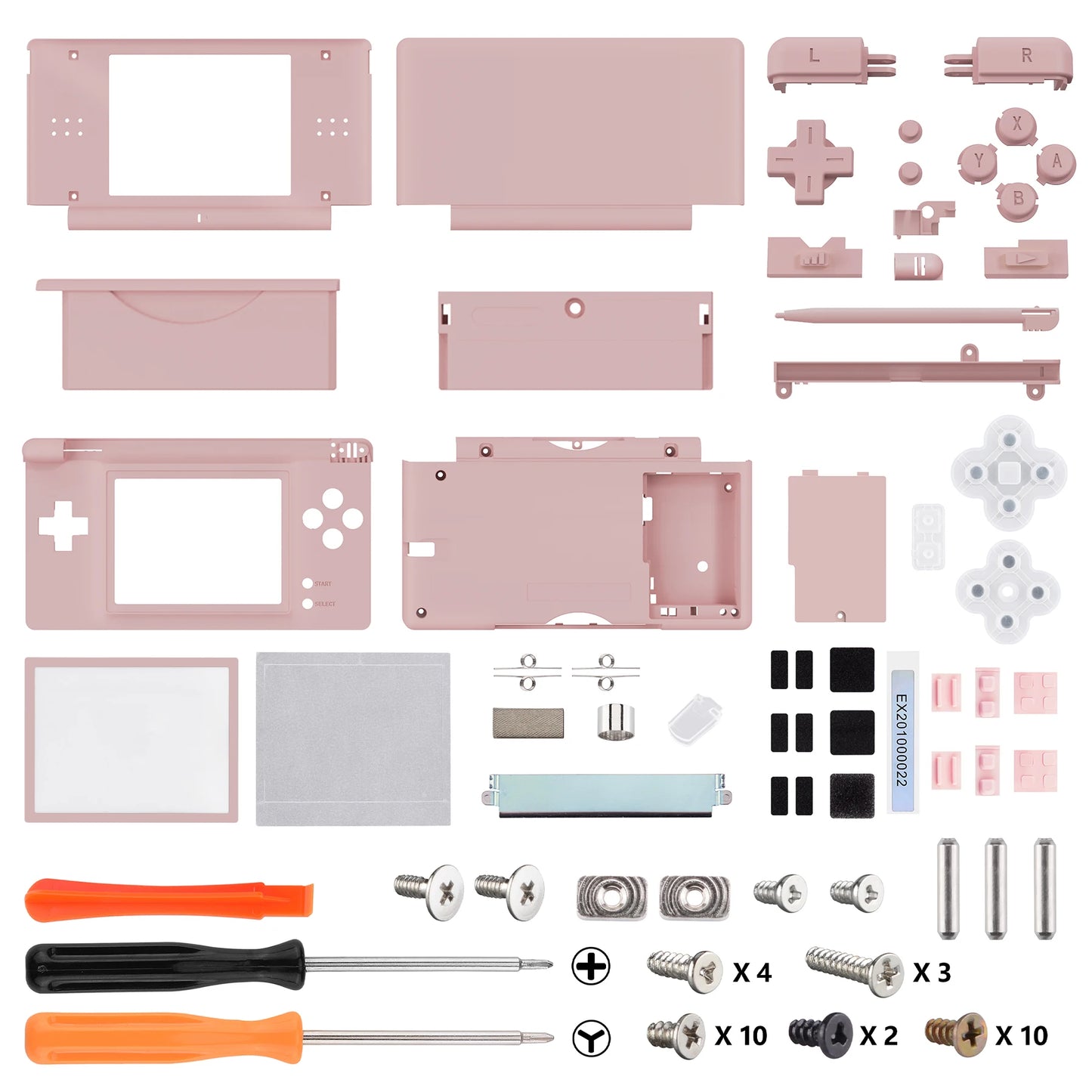 Replacement Full Housing Shell for Nintendo DS Lite, Case Cover with Buttons, Screen Lens for NDSL - Single Series