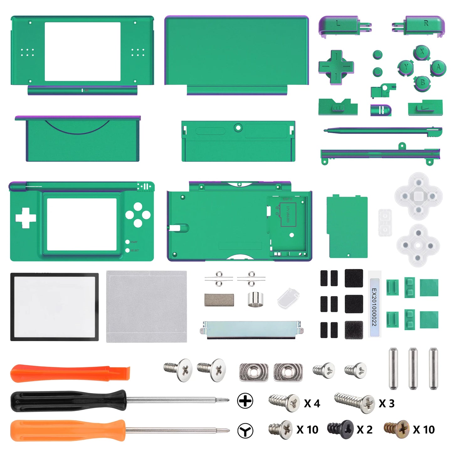 Replacement Full Housing Shell for Nintendo DS Lite, Case Cover with Buttons, Screen Lens for NDSL - Single Series