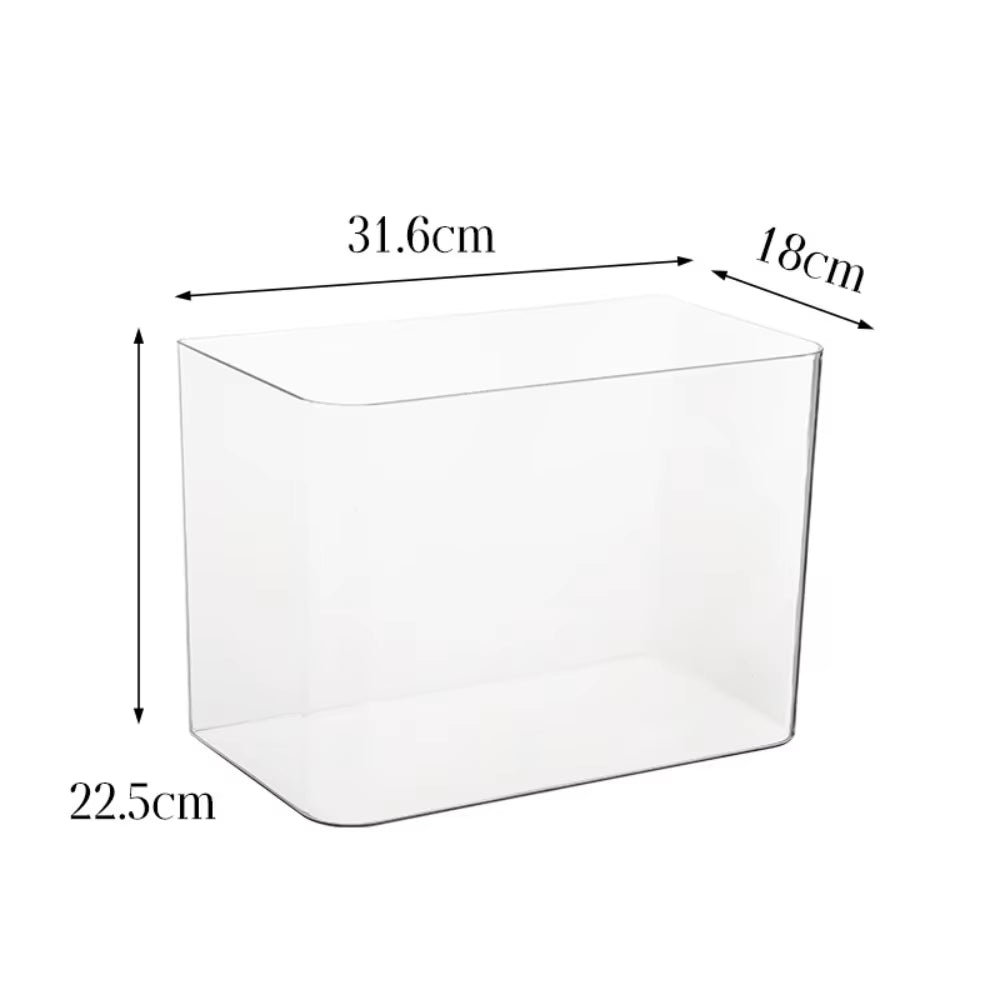 PET+ABS Fish Tank New Transparent with Lid Aquarium Drop Resistant Hydroponic Tank Turtle Tank Home