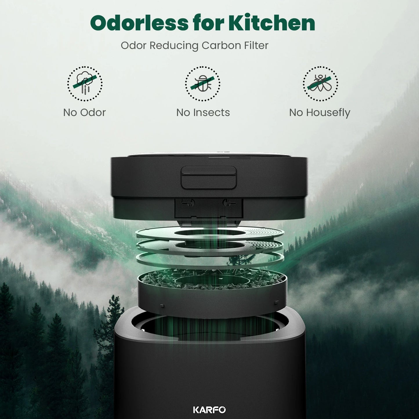 Ecostar S1 Smart Kitchen Waste Composter Eco-Friendly Electric Kitchen Compost Bin Sustainable Indoor Countertop Food Cycler