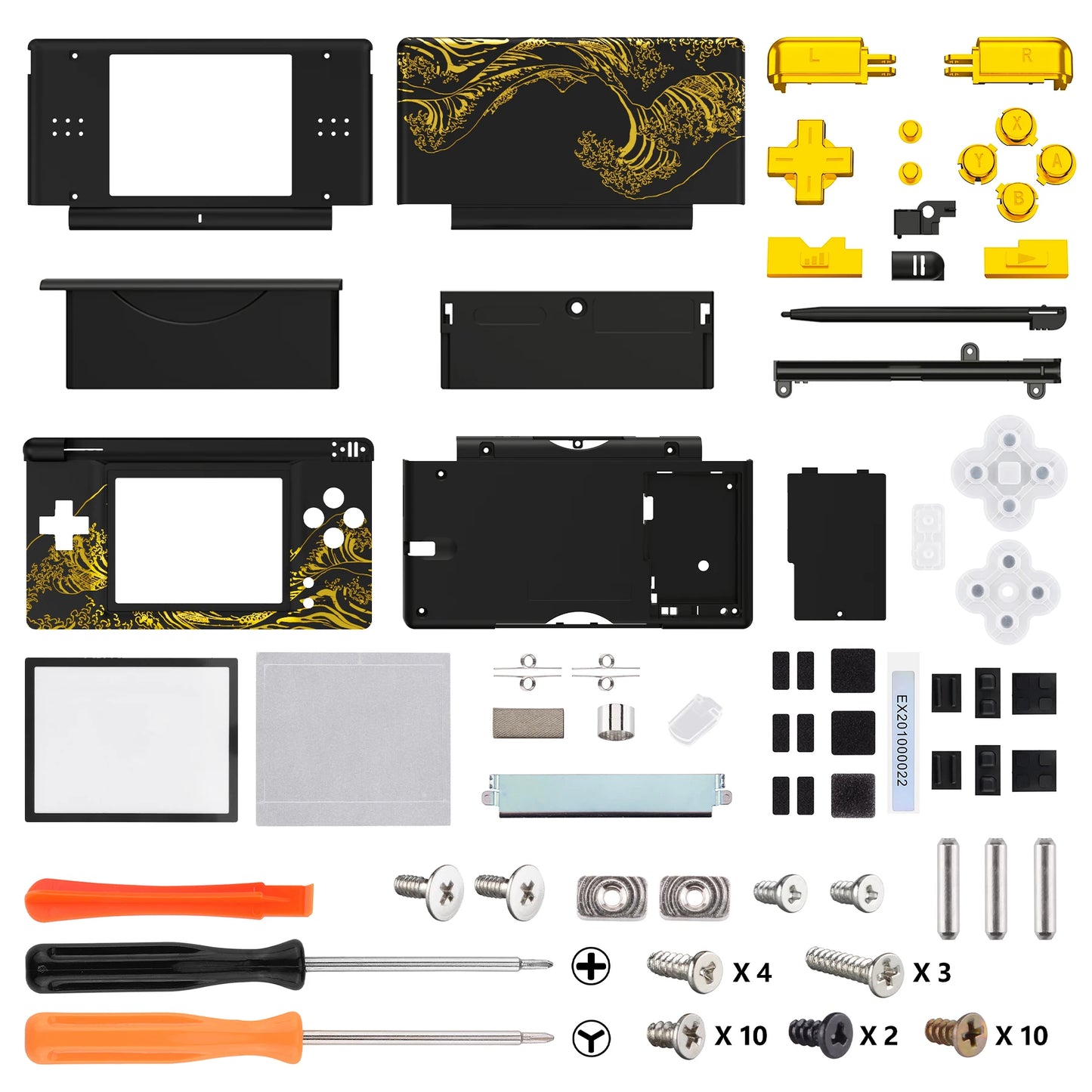 Replacement Full Housing Shell for Nintendo DS Lite, Case Cover with Buttons, Screen Lens for NDSL - Single Series