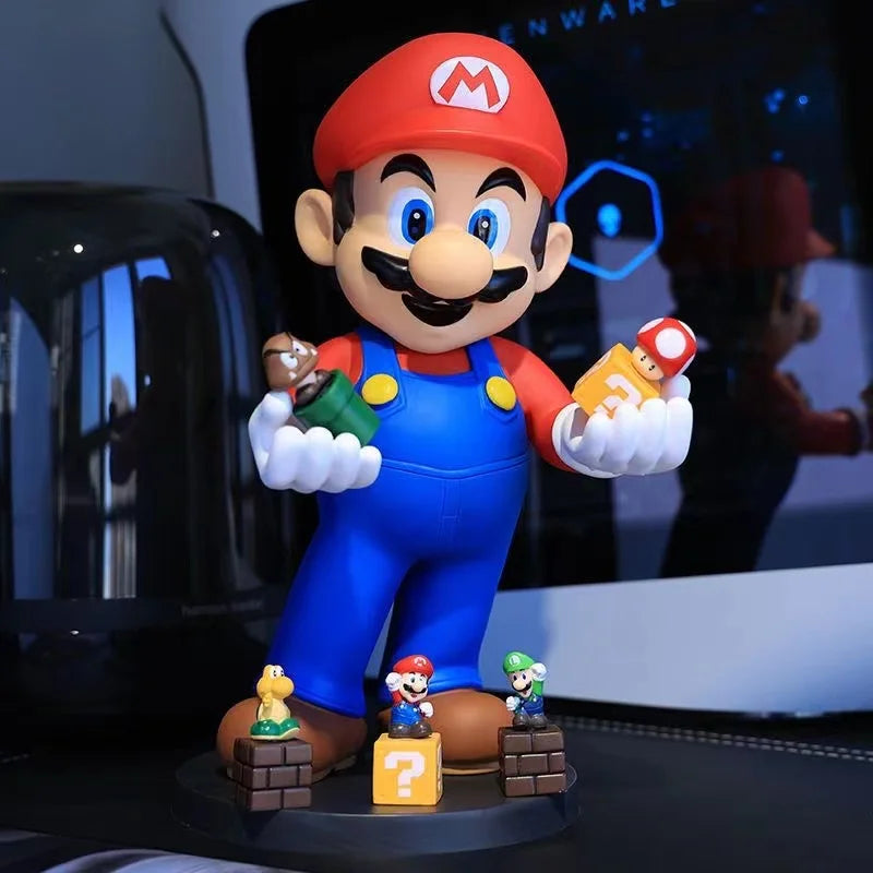 New Anime Large Size Bowser Figures PVC Bros Hat Can Take off Toy Model for Kids
