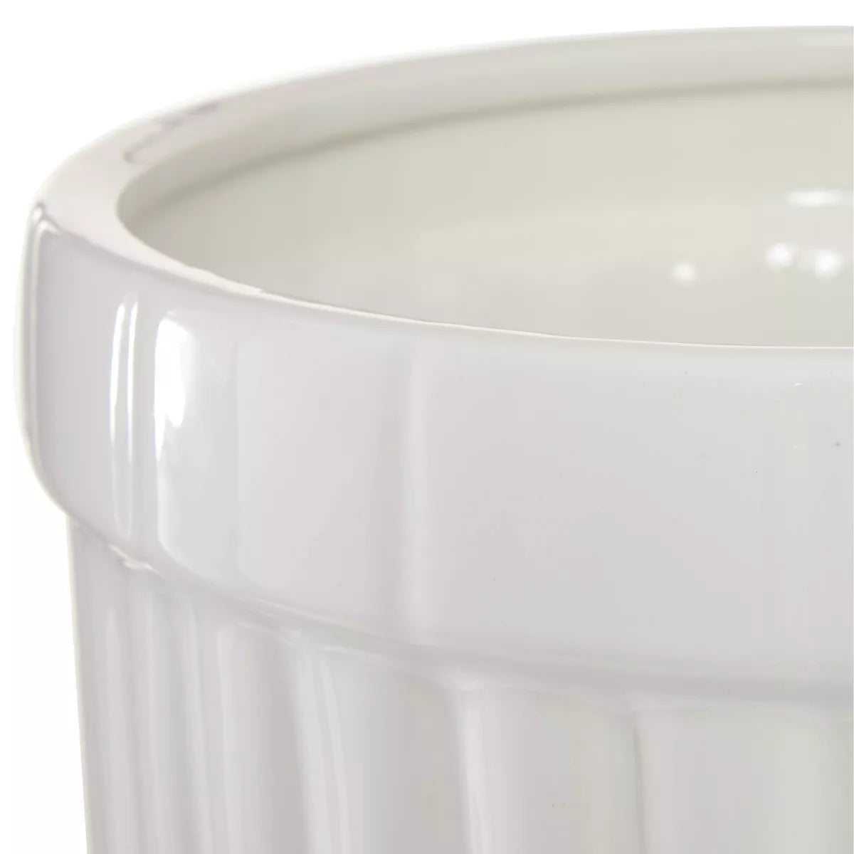 26-Inch Contemporary White Ceramic Vase - Elegant Large Tabletop Decor with Unique Design