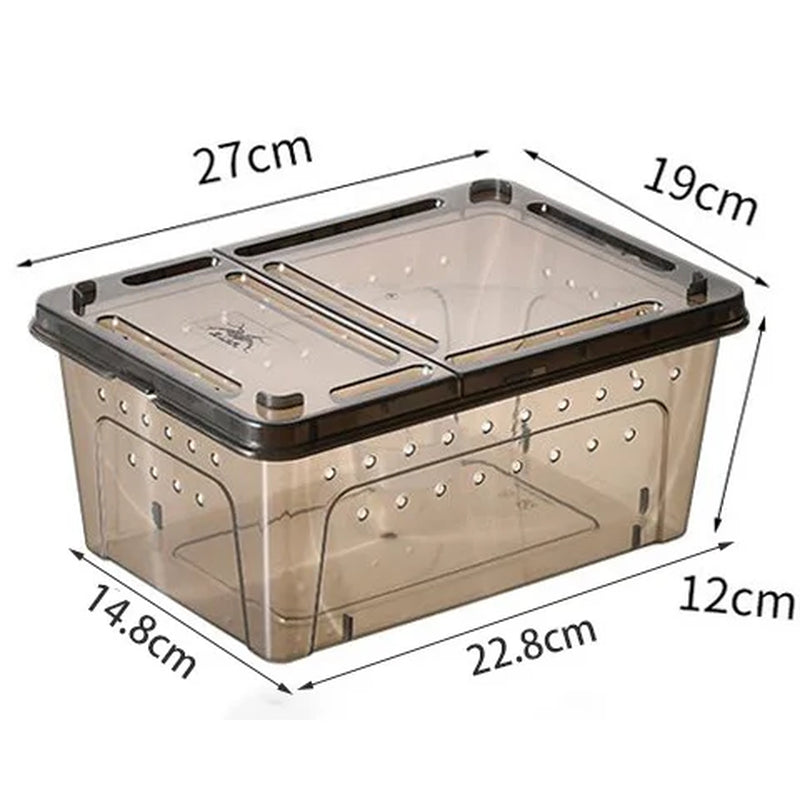 1Pc Insect Reptile Breeding Feeding Box Spider Terrariums Insect Rearing Hatching Containers Lizard Frog Small Animals Supplies