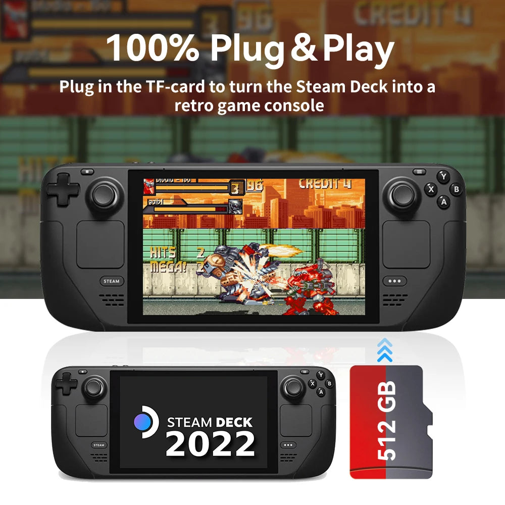 Batocera Game Card for Steamdeck/ Steamdeck Oled/Windows PC with 51400+ Games for Ps3/Ps2/Ps1/Psp/Gamecube/Sega Saturn/Mame/3Do