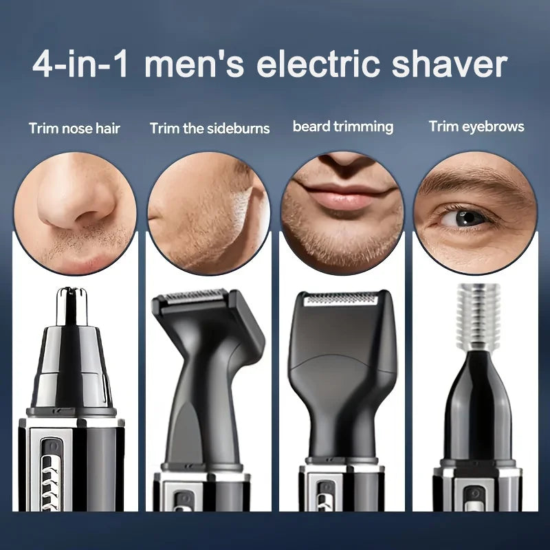 4 in 1 All Purpose Beauty Set Painless Trimming of Nose Hair Beard Eyebrow Trimming and Shaver in One to Create a Delicate Face