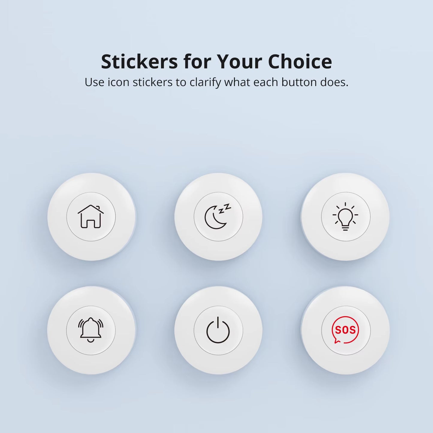 SNZB-01P Zigbee Wireless Switch Custom Button Action Smart Scene Support Nspanel Pro, ZB Bridge Pro, and Zbdongle-E.