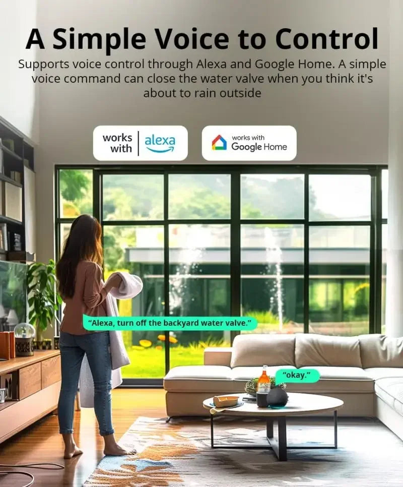 SWV Water Valve SWV-BSP Timer IP55 Sprinkler Controller Home Automate Irrigation Compatible with Ewelink Google