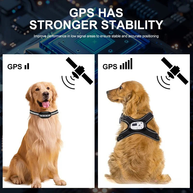 Advanced 5000Ft Wireless Electronic Dog Fence with GPS Technology and Adjustable Reflective Rechargeable Harness