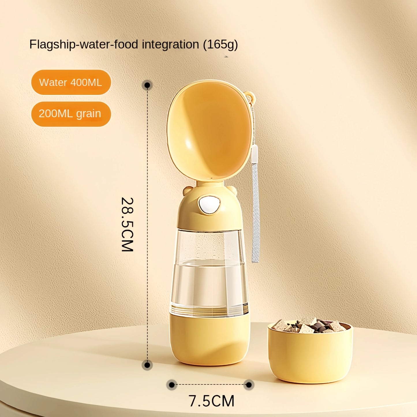 Dog Portable Water Bowl Portable Food Grade Material Dog Cat Travel Pet Water Cup Bottle with Food Dispenser Pet Dog Supplies