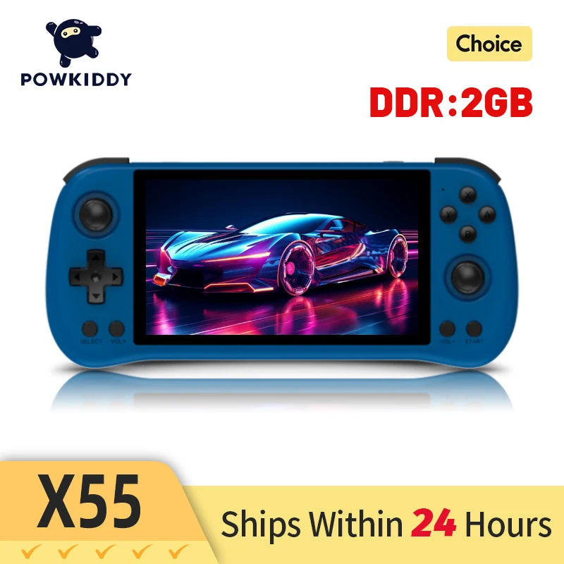 X55 5.5 INCH 1280*720 IPS Screen RK3566 Handheld Game Console Open-Source Retro Console Children'S Gifts