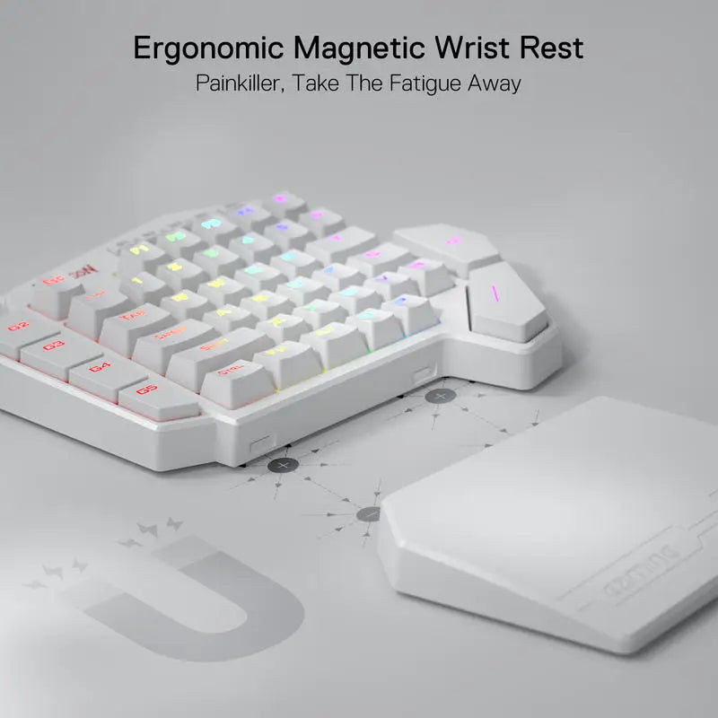 K585 DITI One-Handed RGB Mechanical Gaming Keyboard, 42 Keys Type-C Professional Gaming Keypad W/Upgraded Hot-Swappable