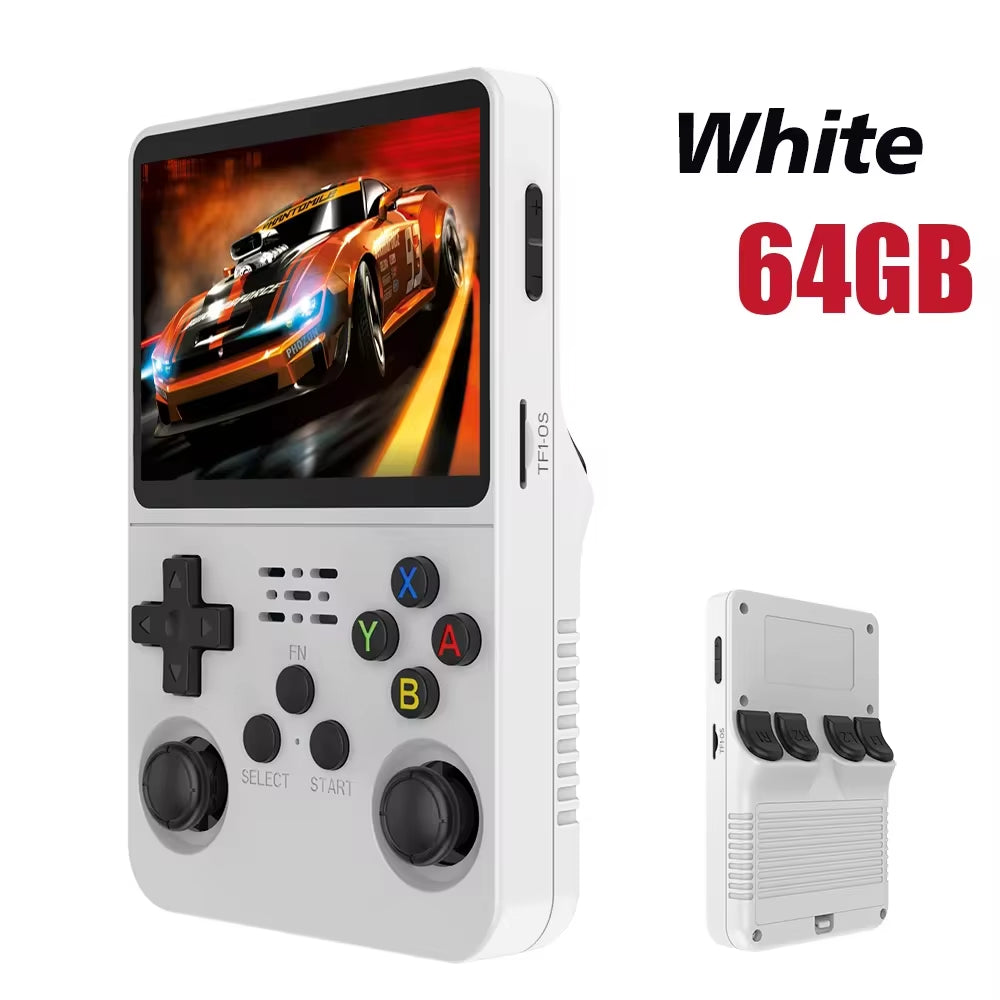 128G Open Source Video Game Console Linux System 3.5 Inch IPS Screen Orange Portable Pocket Video Player 64GG Best Games