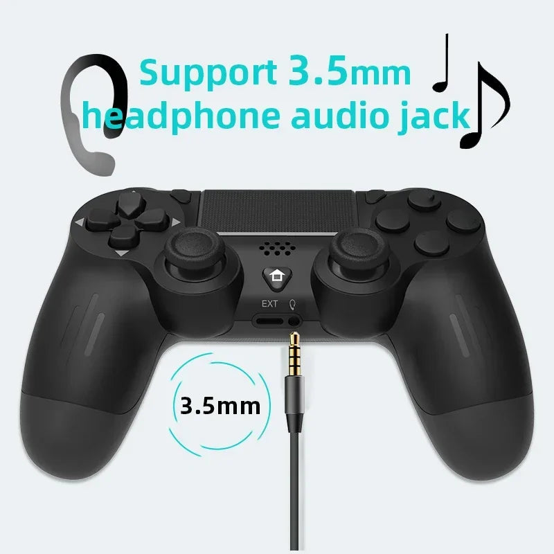 DATA FORG Bluetooth-Compatible Game Controller for Ps4/Slim/Pro Wireless Gamepad for PC Dual Vibration Joystick for Ios/Android