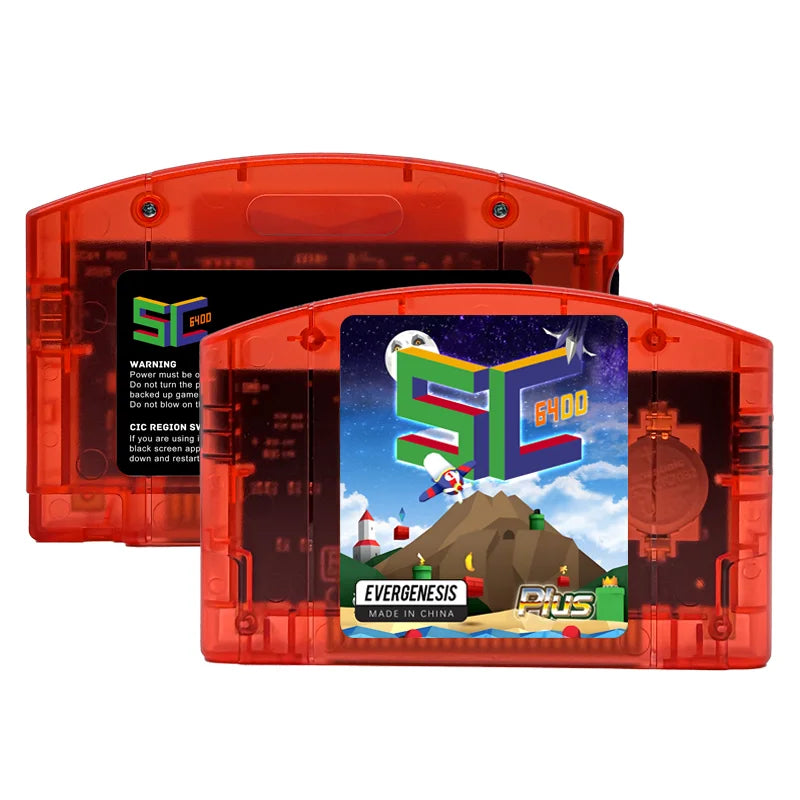 EVERGENESIS SC64 Open Source N64 800 in 1 Game Cartridge for Nintendo 64 Game Card Free 16GB Card Compatibility Support 64DD