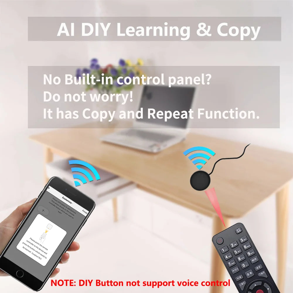 Wifi Smart IR Remote Control Smart Life APP Replace TV DVD AUD AC Remote Works with Alexa Google Home