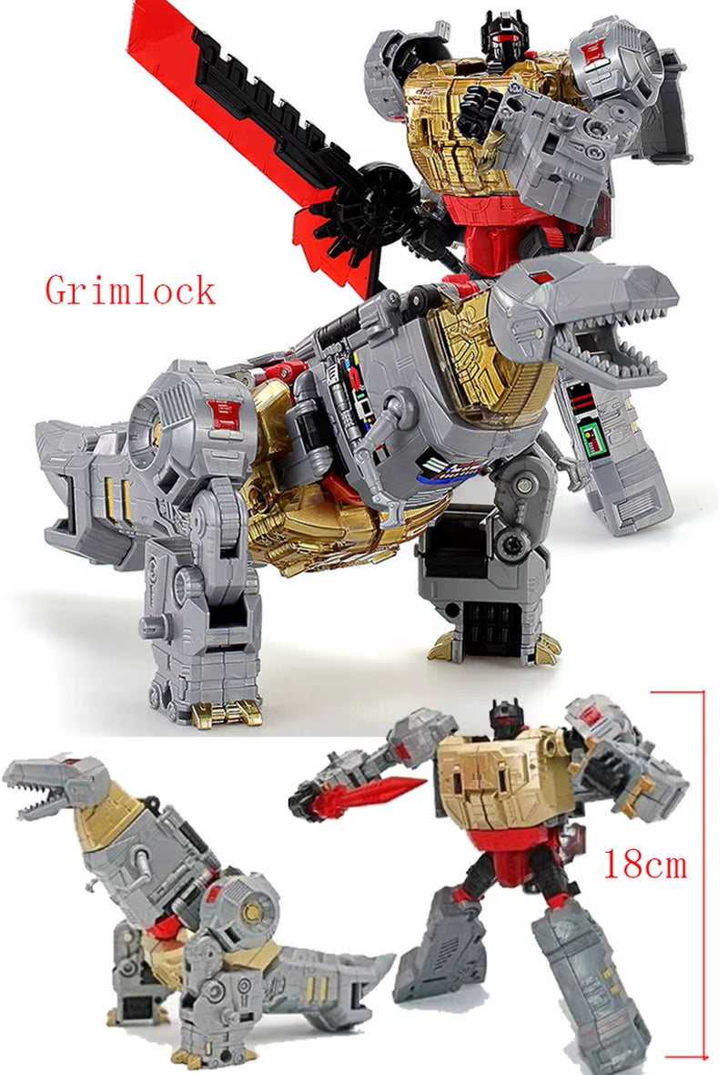 BPF 5IN1 Combination Transformation Toy G1 Dinosaur Dinoking Volcanicus Deformation Grimlock Swoop Sludge Slag Snarl Model Robot