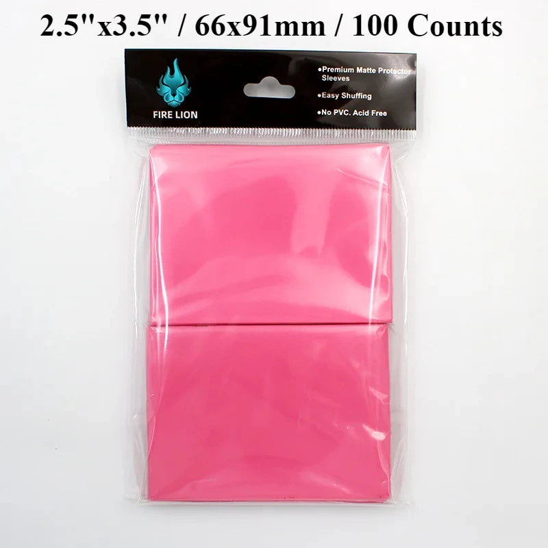 100 PCS 66X91Mm Matte Colorful Standard Size Card Sleeves TCG Trading Cards Protector Tarot Shield Board Games Magical Cover PKM