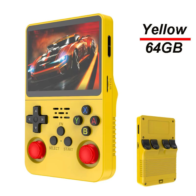 R36S Game Console Linux System 64G Portable Video Consoles 3.5 Inch IPS Screen with Retro Games Pocket Handheld Game Players