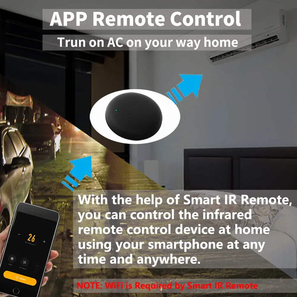 Wifi Smart IR Remote Control Smart Life APP Replace TV DVD AUD AC Remote Works with Alexa Google Home