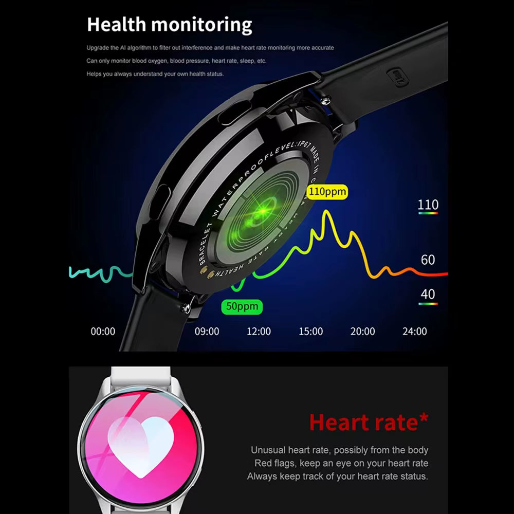 Pro New Women Delicacy Bluetooth Call Smart Watch Health Tracking Bluetooth Call Alarm Clock Smartwatches Men Smartwatch Sports