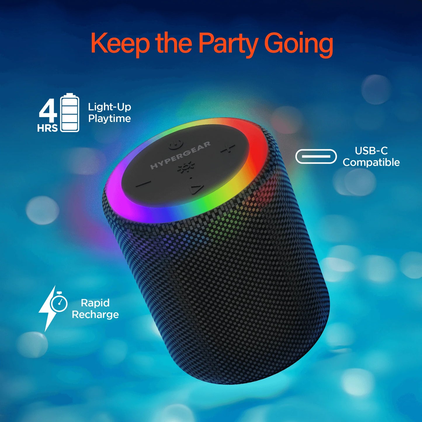 Hypergear Halo Wireless LED Speaker
