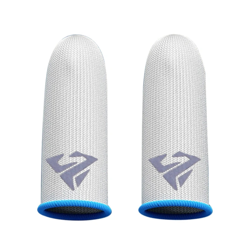 2 Pcs Mobile Game Fingertip Gloves Sweatproof Anti-Slip Touch Screen Finger Sleeve Breathable Gaming Fingertip Cover for Gamer
