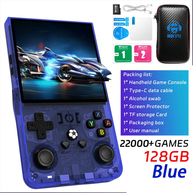 R36MAX Retro Handheld Console - 64/128GB Lag-Free Emulation 18000+ Games 4.0" IPS Screen Ergonomic Contour Grips