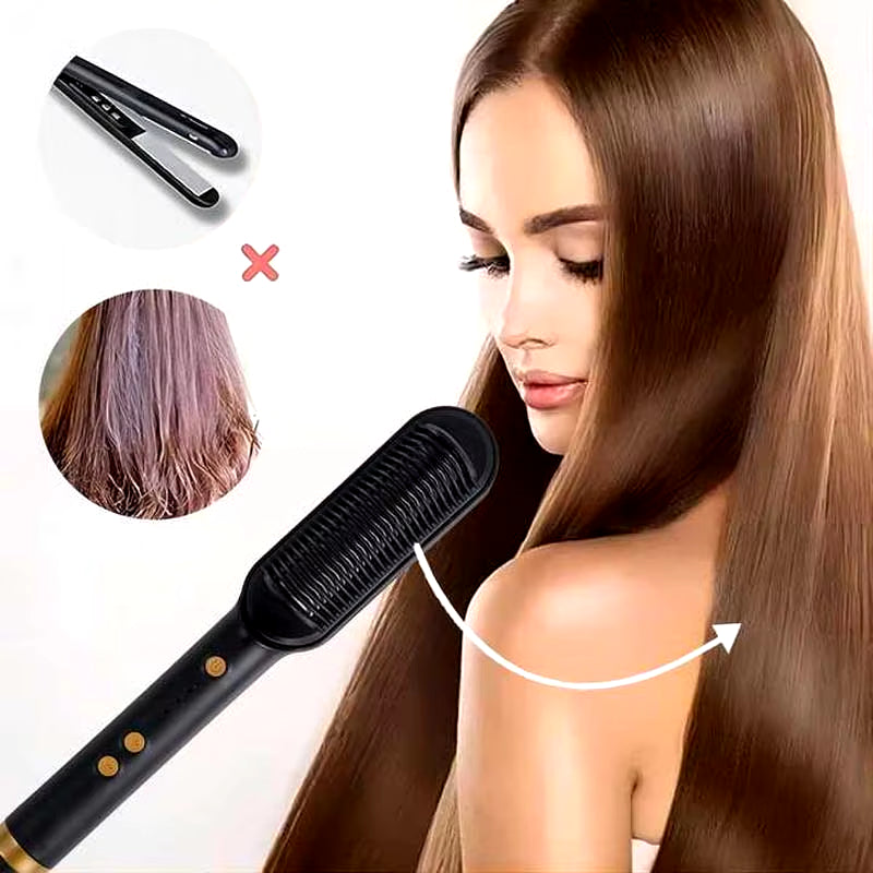 Electric Hair Straightener Brush Professional Fashion Fast Heating Ceramic Hair Straightener
