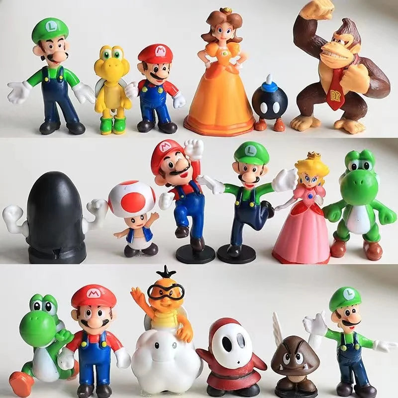 New Anime Large Size Bowser Figures PVC Bros Hat Can Take off Toy Model for Kids