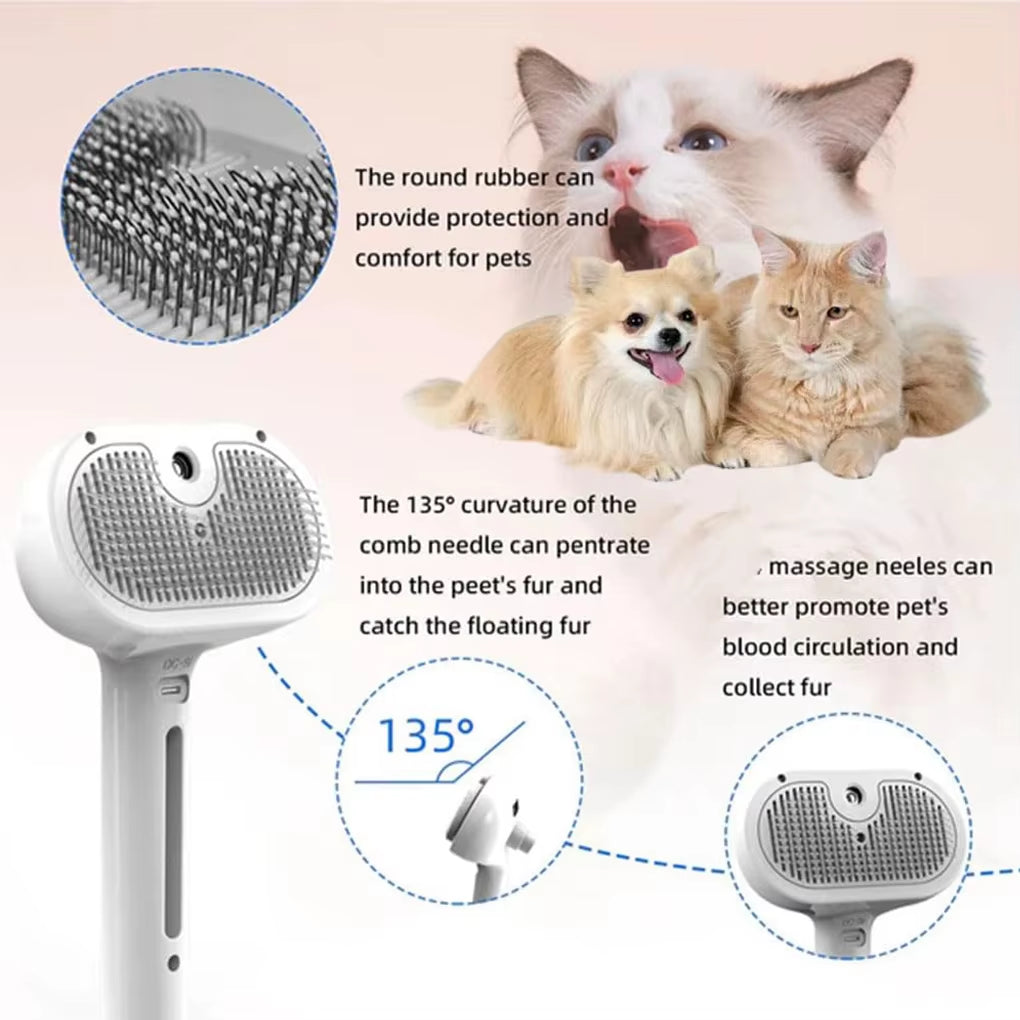 Revolutionary Steam Spray Grooming Brush for Dogs – Luxury Pet Grooming Made Easy