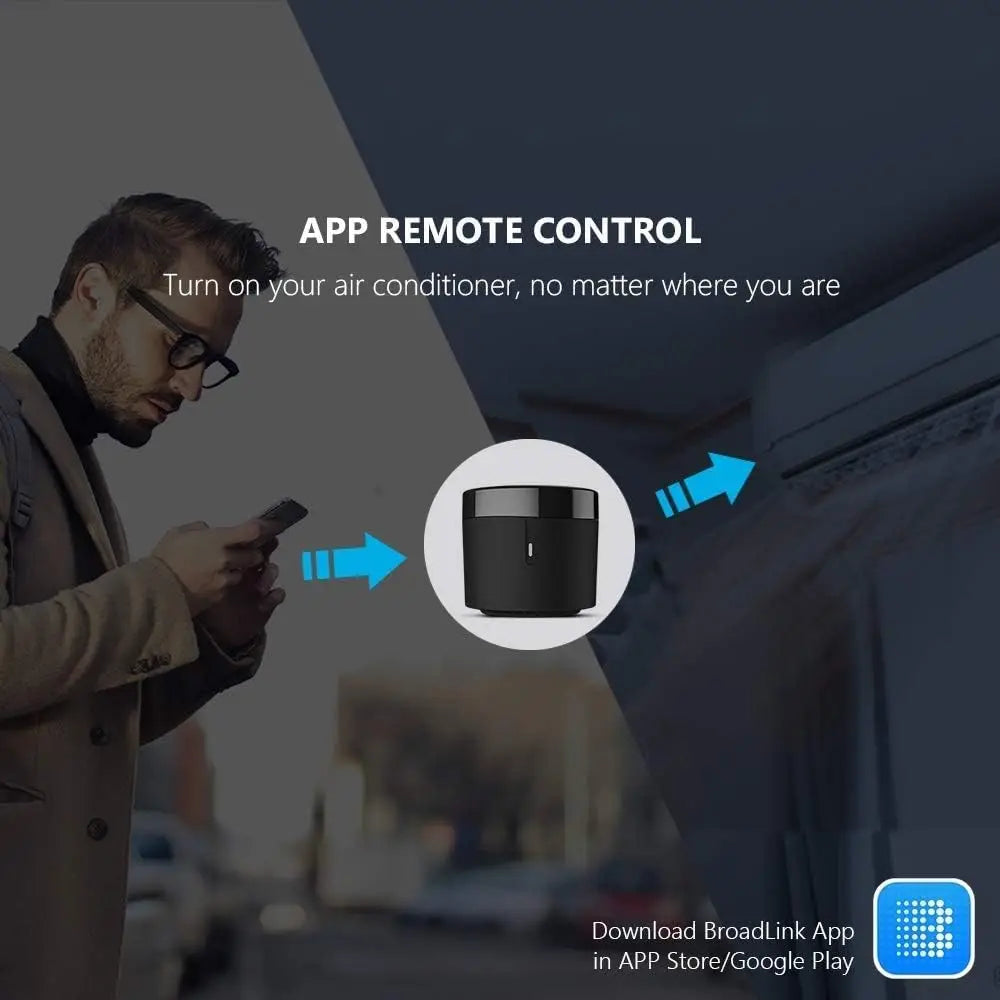 Broadlink RM4 Mini Smart Infrared Home Remote Control Aleax Voice Control Compatible with Google Home & & Alexa Smart Home HUB