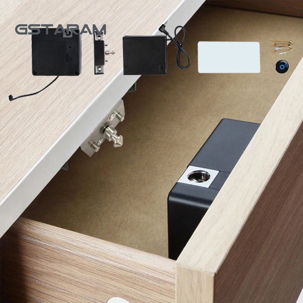 For Wardrobe Furniture Sauna Cupboard Locker Hole-Free Invisible Sensor Induction Cabinet Lock RFID Card Smart Electronic Lock