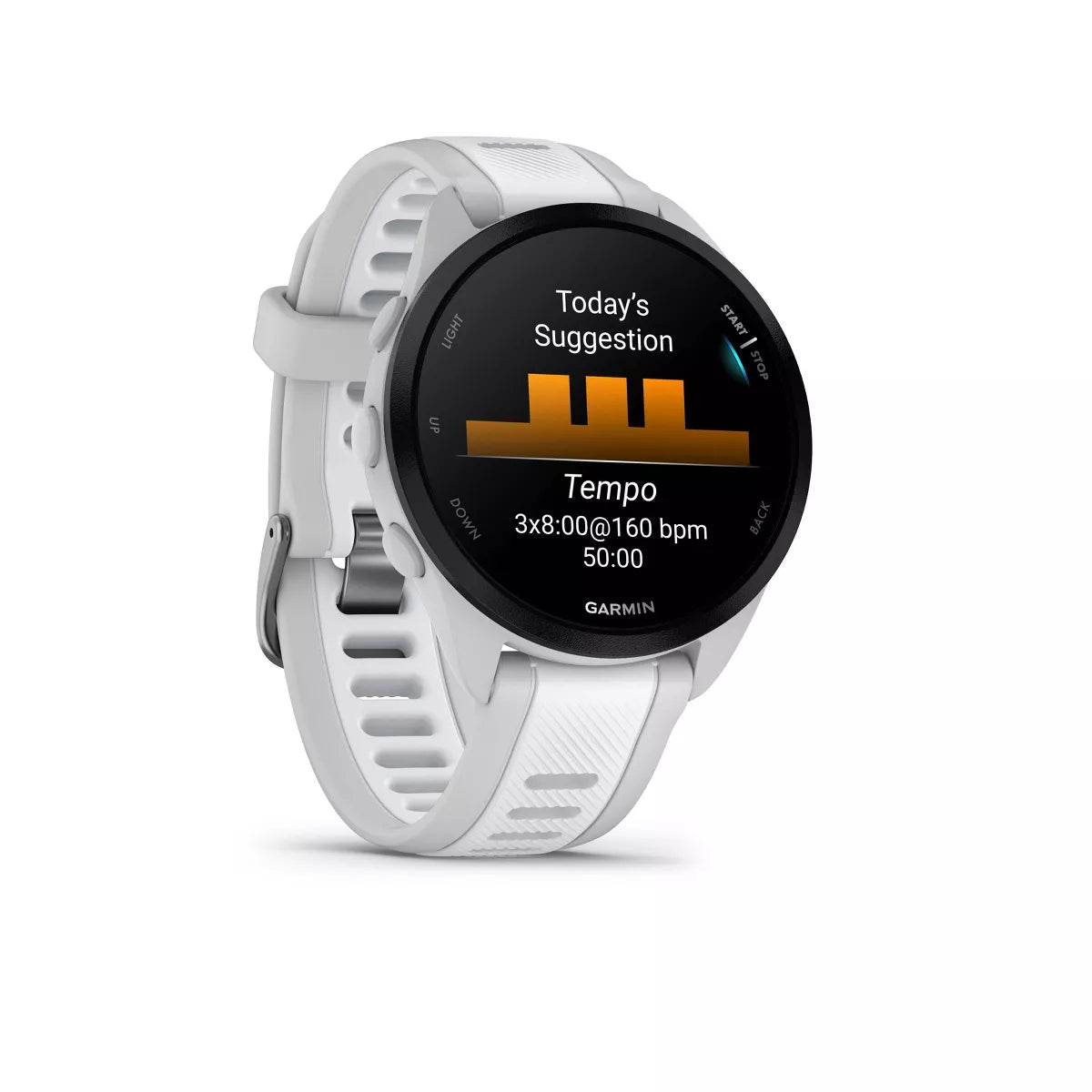 Garmin Forerunner 165 Smartwatch in Mist Gray and Whitestone